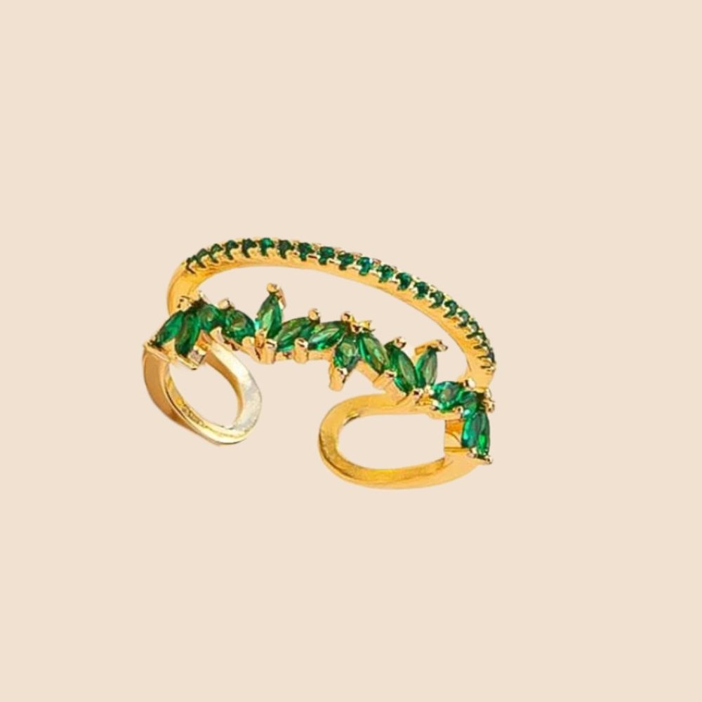(3 for $18) Cubic Zirconia Adjustable Cuff Ring